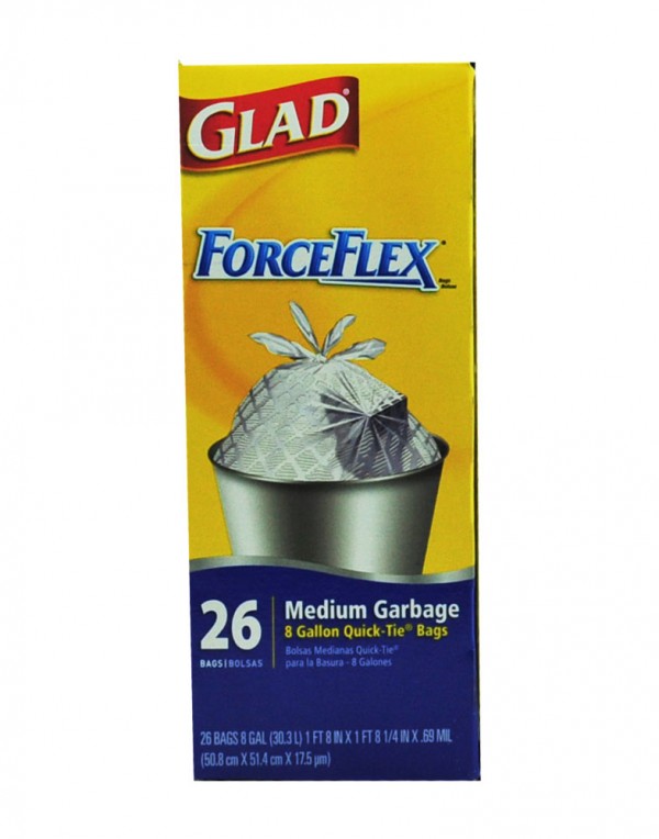 Glad ForceFlex 白色垃圾袋 26袋-6307