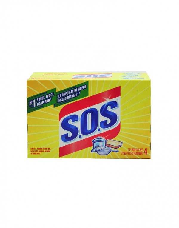 S.O.S 清洁用肥皂钢丝绒 4块-0