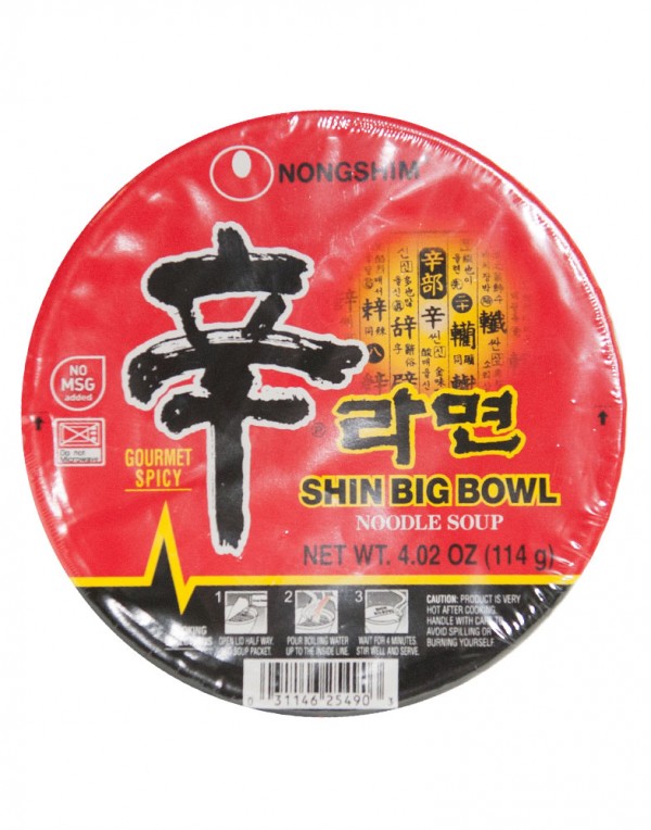 韩国方便面Nongshim 红色拉面杯泡面 114g-0