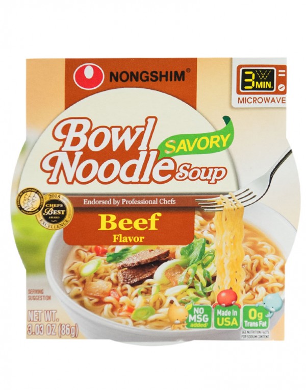 韩国方便面 Nongshim 牛肉中杯泡面 86g-0