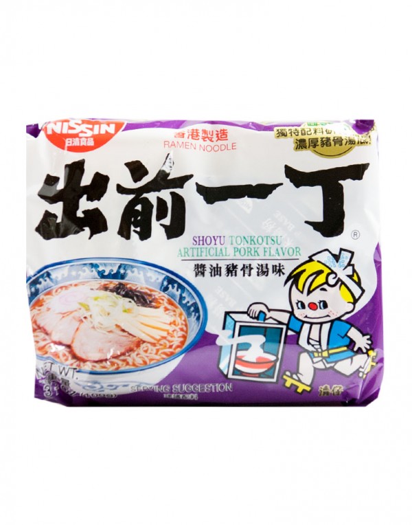 日本日清Nissin 出前一丁 酱油猪骨汤面 （袋装）100g-0